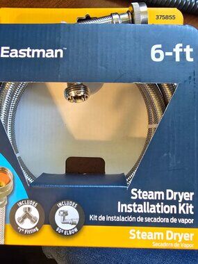 Eastman 6-ft Steam Dryer Installation Kit – Includes Y-Fitting & 90° Elbow NIB N